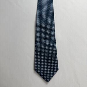 Croft & Barrow Tie Necktie Blue Geometric Print Polyester